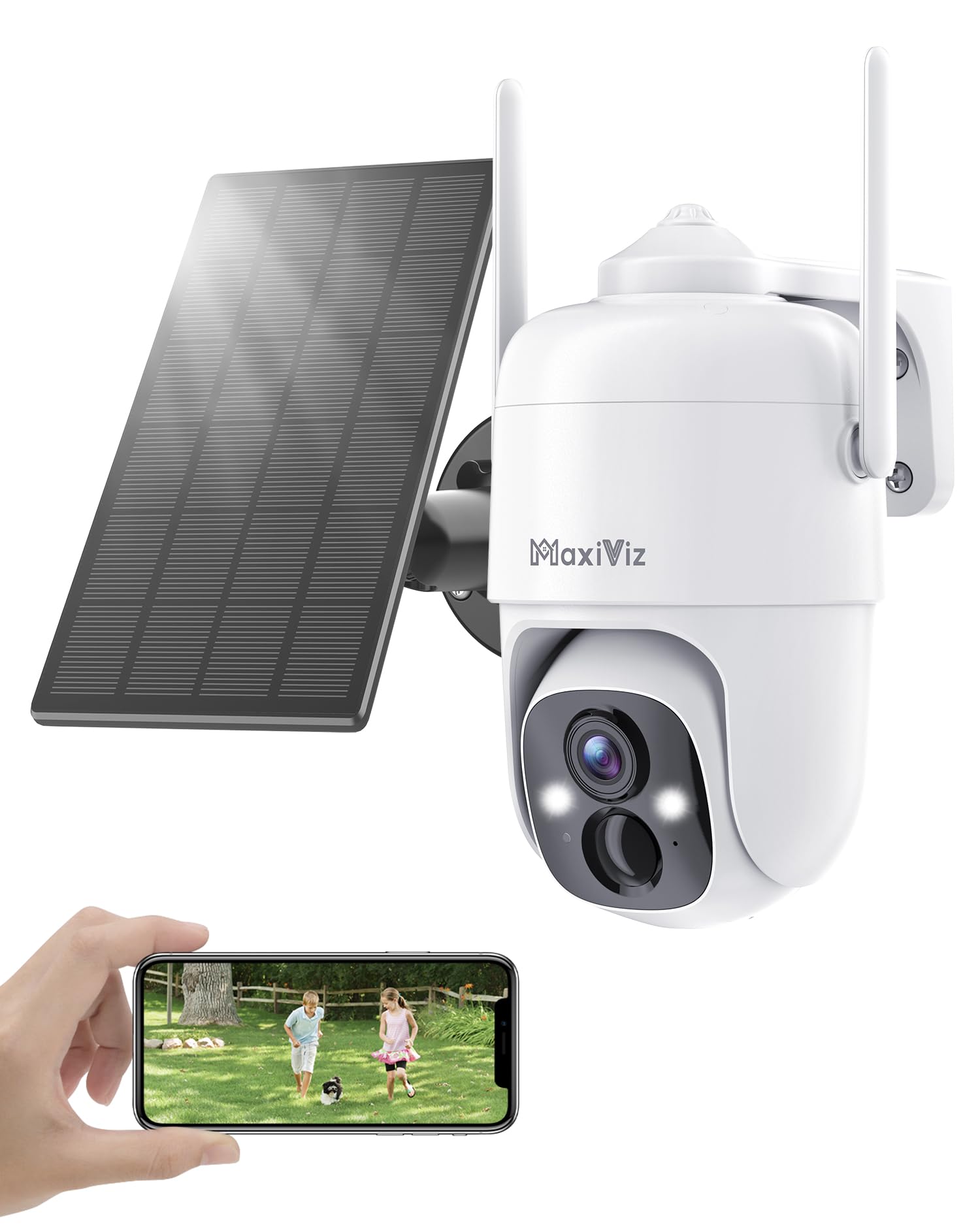 Amazon.com : MaxiViz Solar Security Camera Wireless Outdoor, 360